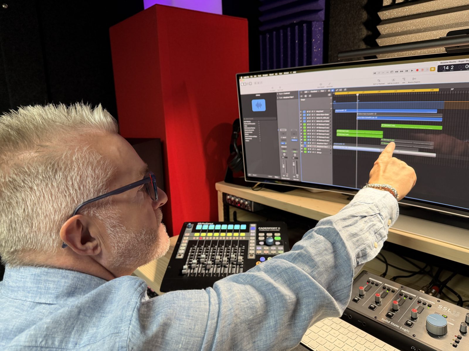 Professional recording session at Great Witley recording studio